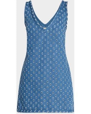 JBQ Emily Distressed Mini Dress - Blue