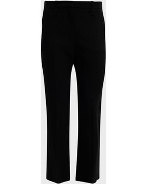 Proenza Schouler Slim-Leg Crop Suiting Pants - Black