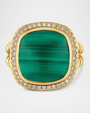 David Yurman Albion Ring With Gemstones And Diamonds - Green