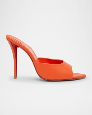 Christian Louboutin Miss Z Leather Sole Mule Sandals - Red