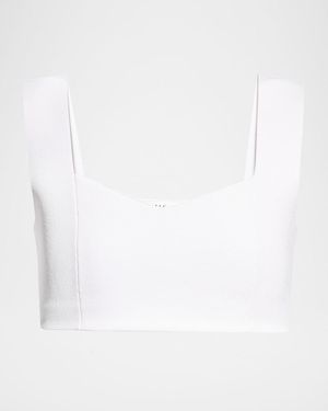 A.L.C. Jordana Seamed Cropped Bra Top - Blue