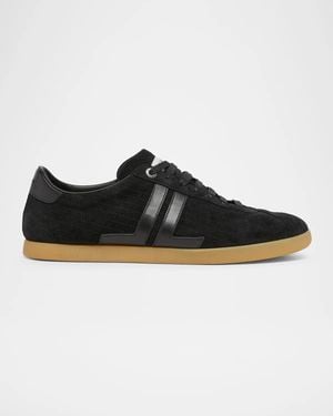 Lanvin Apos;S Glen 2.0 Suede Sneakers - Black