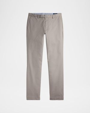 Polo Ralph Lauren Apos; Stretch Twill Slim Straight Flat-Front Pants - Gray