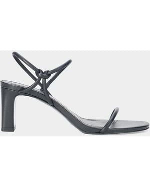 STAUD 65Mm Laurel Leather Sandals - Metallic