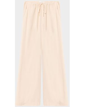 SABLYN Straight-Leg Cotton Drawstring Pants - Natural