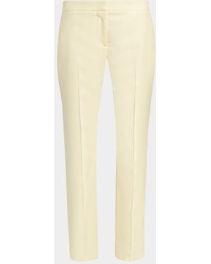 McQueen Low-Rise Cigarette Pants - White