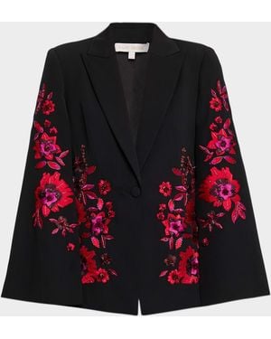 Ramy Brook Lucinda Embellished Cape - Red