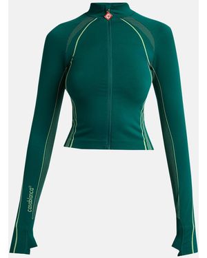 CASABLANCA Seamless Zip-Front Jacket - Green