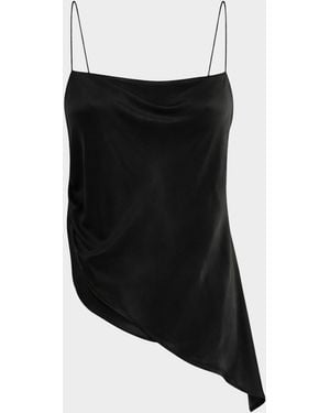 Lamarque Solange Cowl-Back Satin Cami - Black