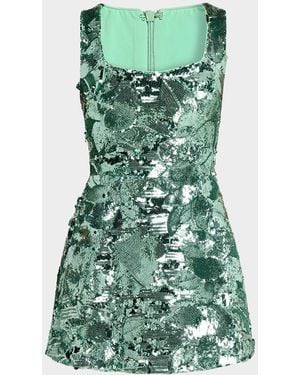 HELSI Greta Sequin Sleeveless Mini Dress - Green