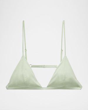 Kiki de Montparnasse Tous Les Jours Wireless Soft Silk Bra - Green