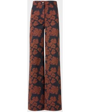 Akris Punto Cooper Ikat Flower Pants - Purple