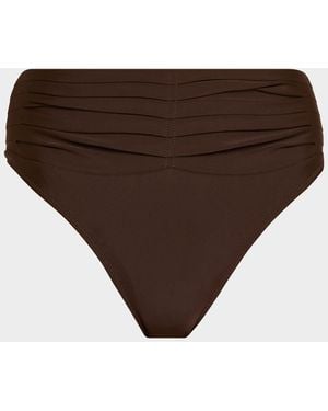 Ramy Brook Ivo Ruched Bikini Bottoms - Brown