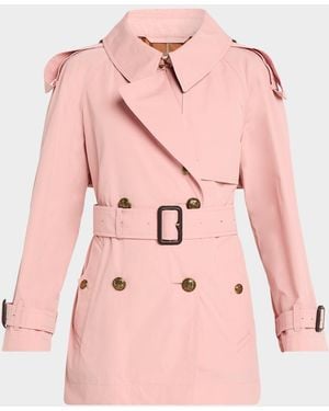 Burberry Fitzrovia Short Belted Trench Coat - Pink