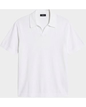 Theory Apos;S Brenan Johnny Collar Polo Shirt - White