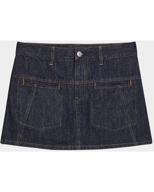 Helmut Lang Denim Mini Skirt - Blue