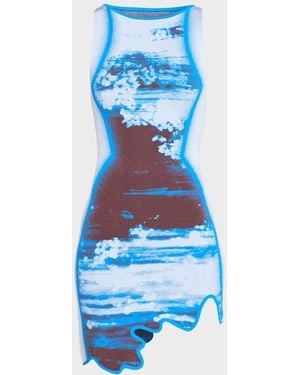 Ph5 Hazel Wavy High-Low Mini Dress - Blue