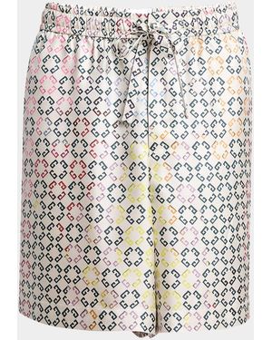 Givenchy Monogram Silk Shorts - White