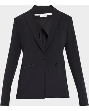 Veronica Beard Tailored Scuba Jacket - Blue