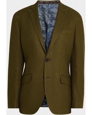 Etro Apos;S Basic Textured Blazer - Green
