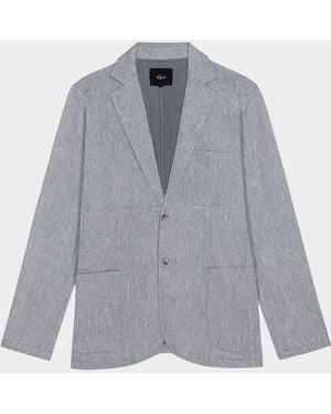 Rails Apos;S Harris Stretch Cotton-Linen Blazer - Gray