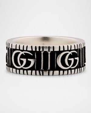 Gucci Gg Marmont Band Ring - Black