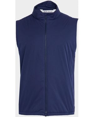 Peter Millar Fuse Water-Resistant Hybrid Vest - Blue