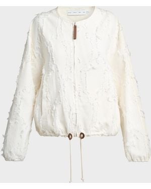 Proenza Schouler Madigan Cotton-Blend Jacquard Jacket - White