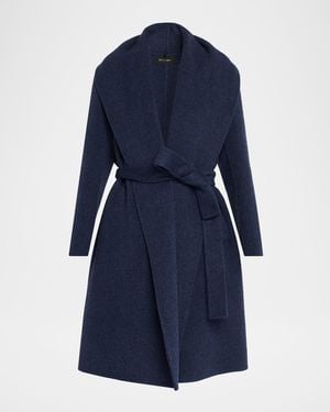 Kobi Halperin Yael Shawl-Collar Wrap Coat - Blue