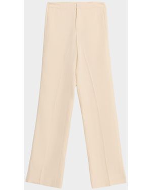 DIOTIMA Sine Split Hem Straight-Leg Pants - Natural