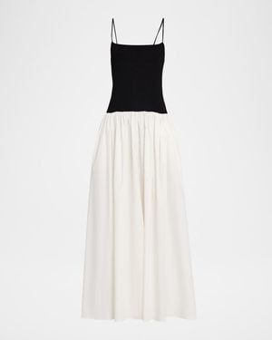 Toccin Orielle Drop-Waist Cami Maxi Dress - White