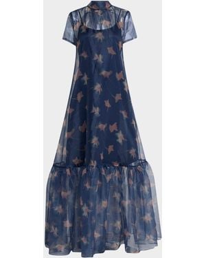 STAUD Calluna Organza Gown - Blue