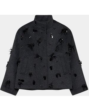 Jonathan Simkhai Siena Embellished Wool-Blend Jacket - Black