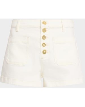 Ramy Brook Cindy Denim Mini Shorts - White