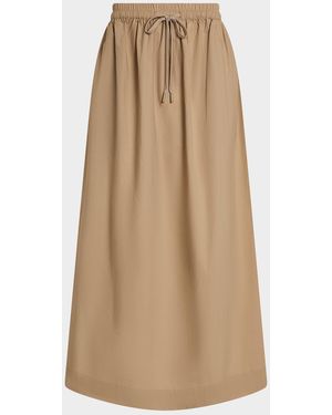 Varley Cambria Poplin Midi Skirt - Natural