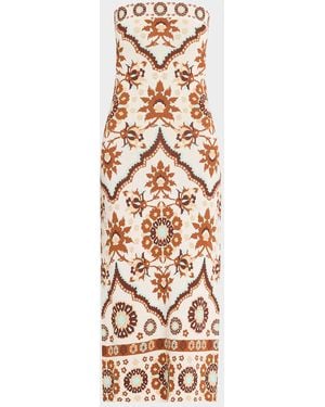 Cara Cara Rome Strapless Knit Midi Dress - White