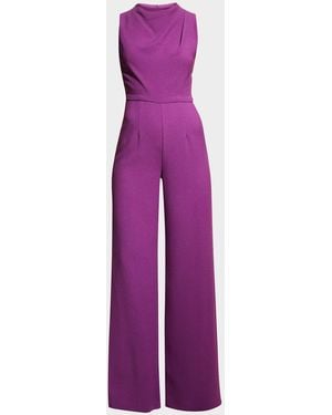 Black Halo Corrine High-Neck Sleeveless Jumpsuit - Purple