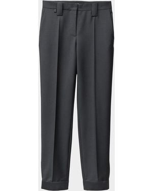 Versace Tapered Formal Wool Pants - Gray