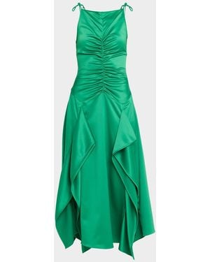 AKNVAS Morgan Satin Gown - Green