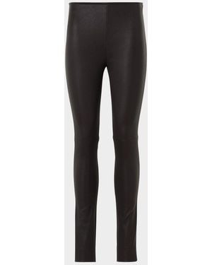 Akris Punto Fancy Mix Media Legging Pants - Gray