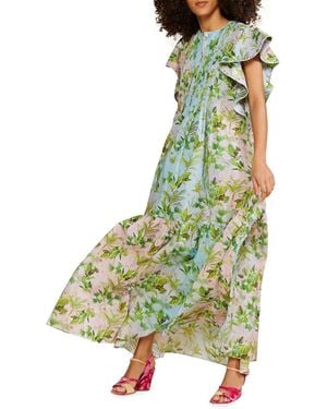 Cynthia Rowley Nairobi Tropical Caftan Dress - Green
