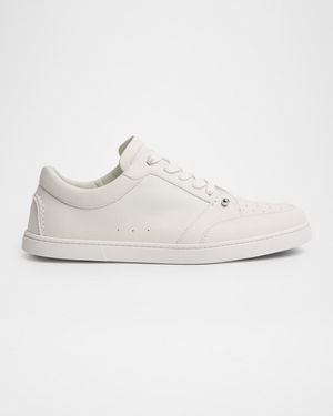 Christian Louboutin Chambelisneak Leather Low-Top Sneakers - White