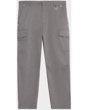 Moncler Apos;S Gabardine Wide-Leg Cargo Pants - Gray