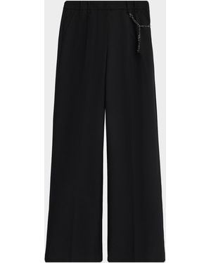 Kobi Halperin Steven Pleated Wide-Leg Pants - Black