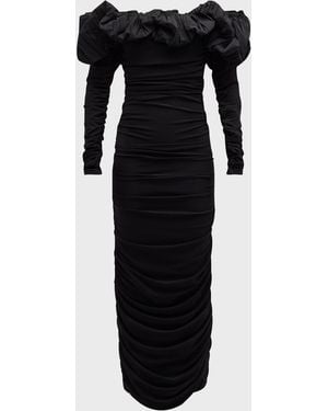 Acler Ambleside Off-The-Shoulder Midi Dress - Black