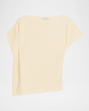 Vince Directional Pleated Top - Natural