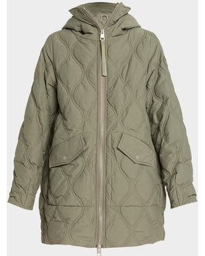 Canada Goose Alessia Hooded Down Quilted Coat - Green