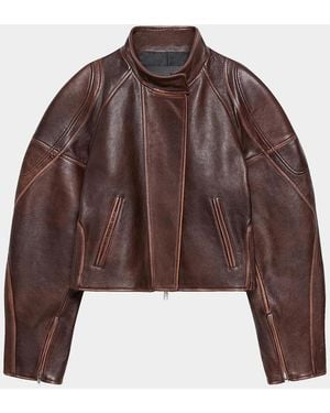Helmut Lang Leather Jacket - Brown