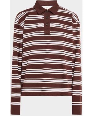 Rag & Bone Rb Rugby Stripe Long-Sleeve Shirt - Red