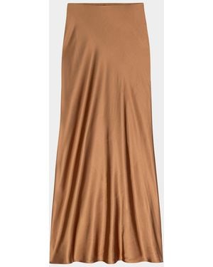 Rails Romina Satin Maxi Skirt - Brown